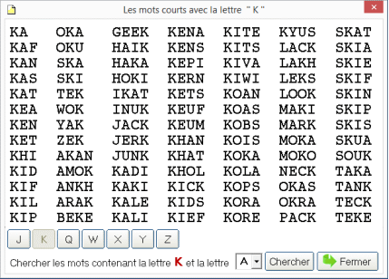 scrabble lettres dictionnaire dico